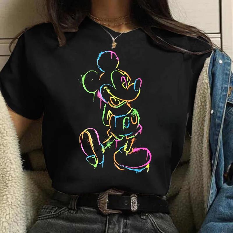 Trendy Minnie Mouse Tshirt Cute Unisex Tshirt Funny Top Short Sleeve Street Style Fashion Unisexs Black Tshirt Clothing