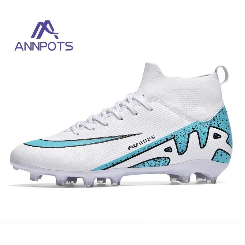 New Mens Football Field Boots TF/FG High Quality Professional Fast Grass Soccer Shoes Ultralight Training Studded Football Boots