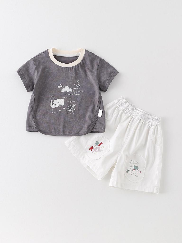 Sommer Cartoon T-Shirt für Jungen - Super Süßes Kurzarm Oberteil aus reiner Baumwolle