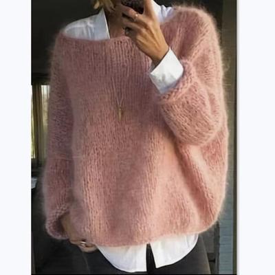 2025 Damen Strickpullover: Europäische & Amerikanische Herbst-Wintermode Casual Top