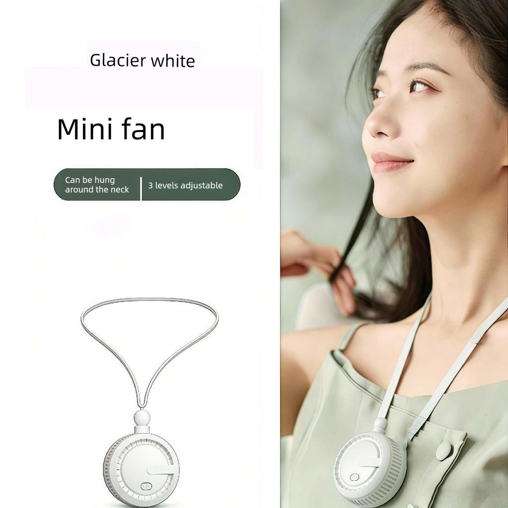 Neck-Hanging Fan 2026 New Model Silent Mini Electric Fan Portable USB Rechargeable Small Fan