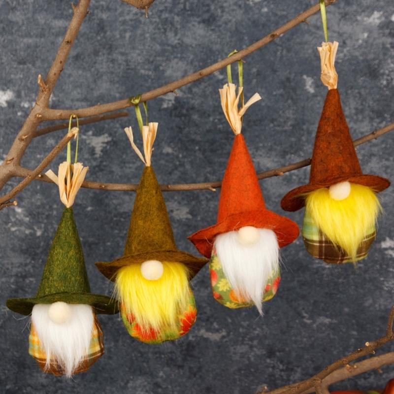 Harvest Festival Hanging Gnomes Set of 4 household Room Kitchen Decoration