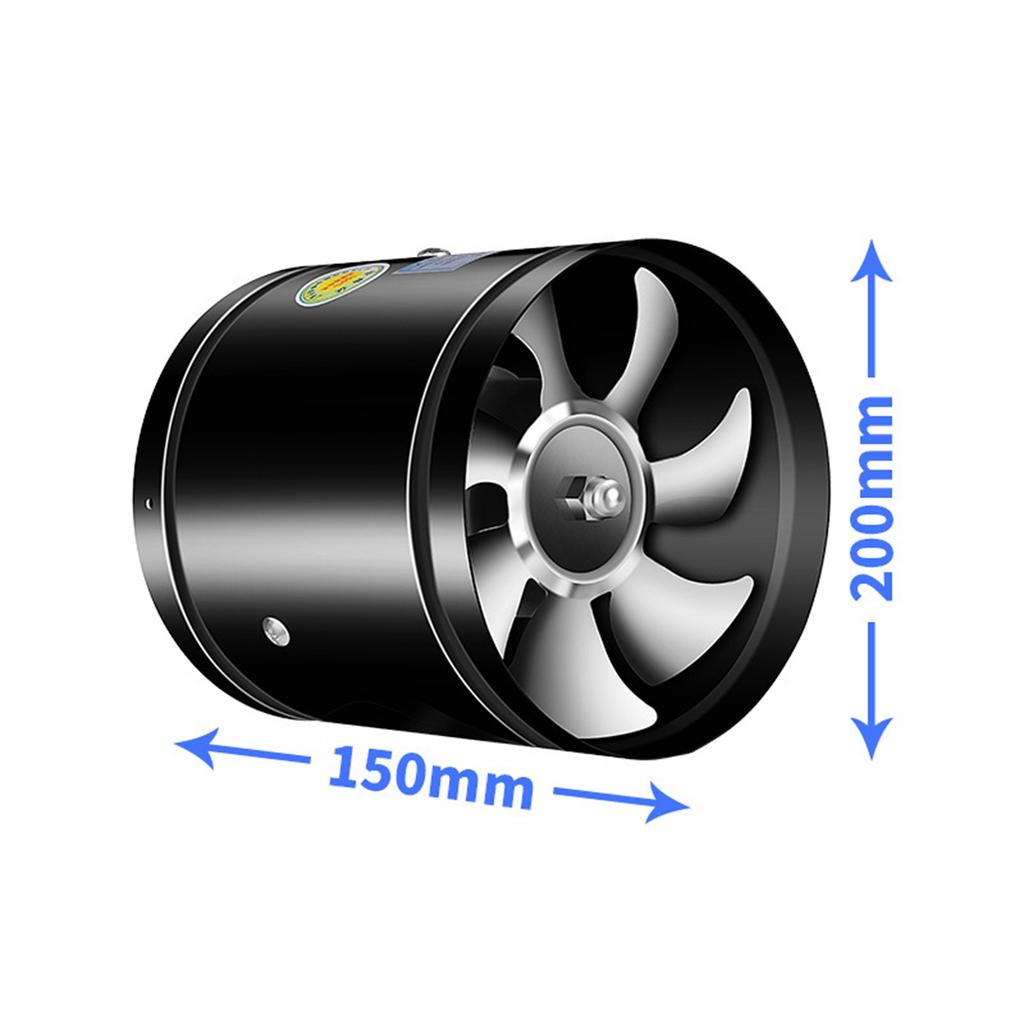 Potrubní ventilátor Výkonné větrání Vysokorychlostní motor s měděným vinutím Kovový kulatý odsávací ventilátor pro kuchyň