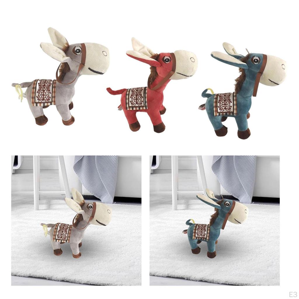 Doll Toy Little Donkey Stuffed Animal for Farmhouse Child