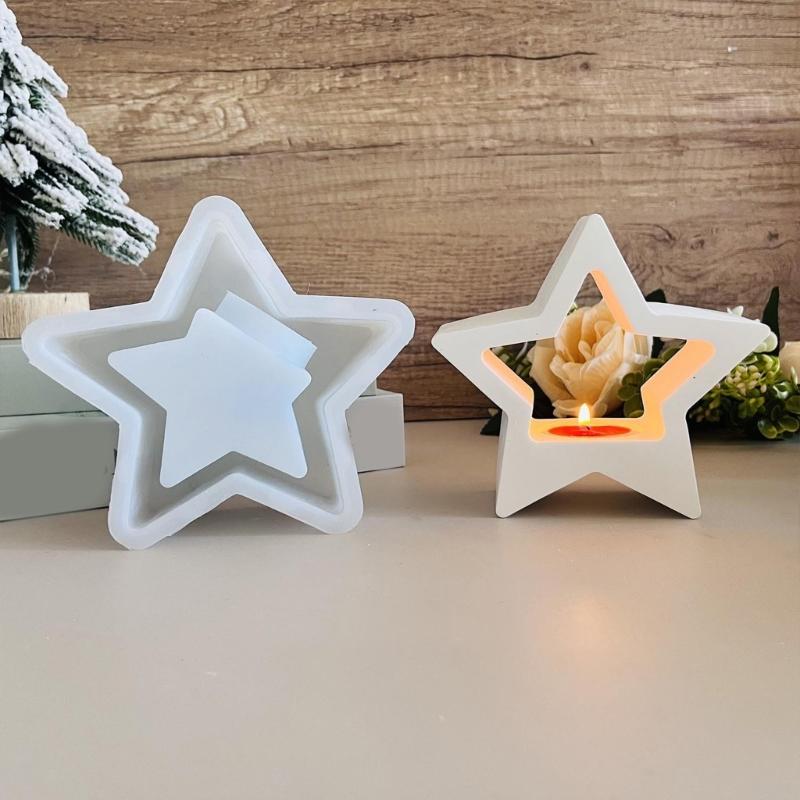 DIY Castings Mould Candlestick Candle Holder Molds Silicone Craft Molds Pendants Decorations 3D Candlestick Making Molds