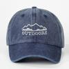 Adjustable buckle baseball cap with forest print, curved brim, outdoor casual duckbill cap, adjustable for sun protection