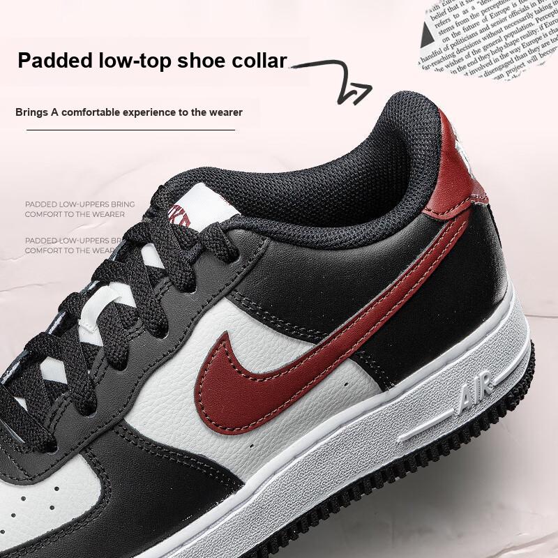 New Nike Air Force 1 GS Black Dark Team Red FZ4351-001