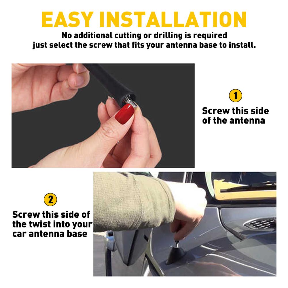 Universal 9inch Antenna Car Replacement Anti Noise Beesting Aerial FM Radio Antenna with Screws For Mazda 3 Opel BMW Seat Suzuki