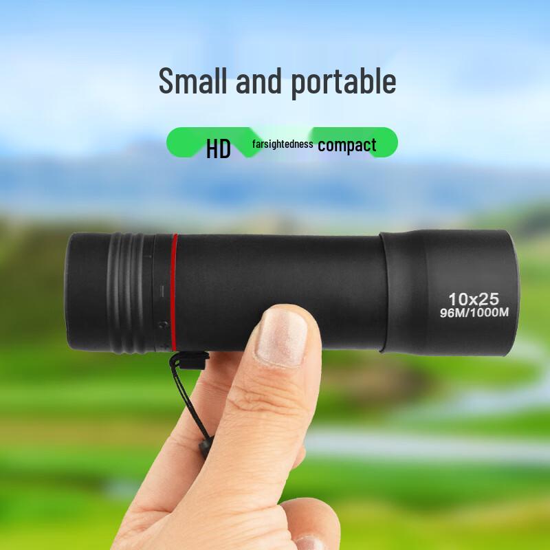 Longchan 10x25 HD Monocular Telescope with Phone Clip