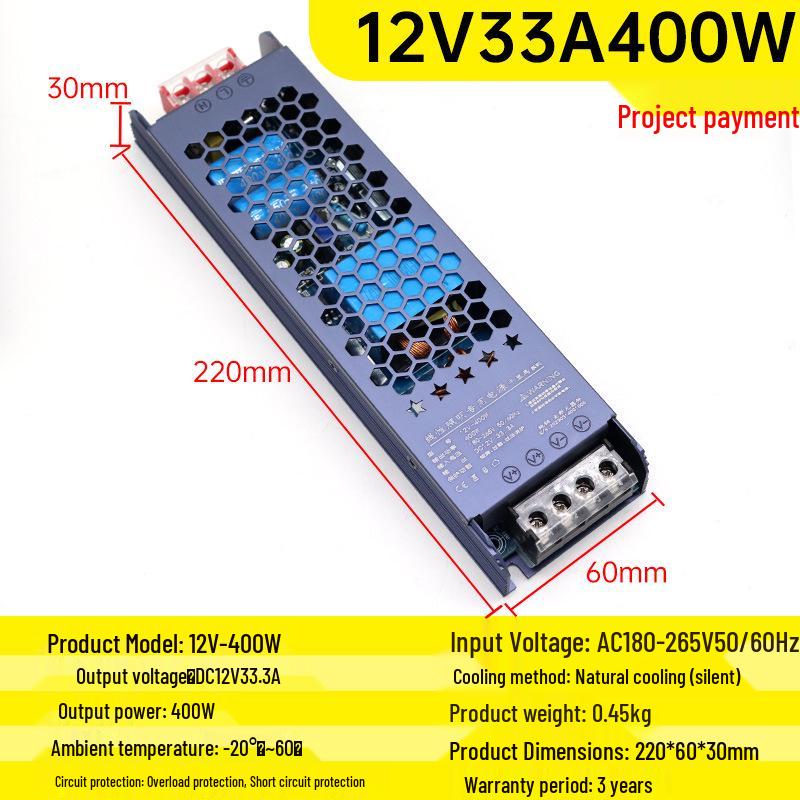 Ultradünnes, leises Netzteil: 220V auf 12V-48V für LED-Streifen & Leuchtkasten