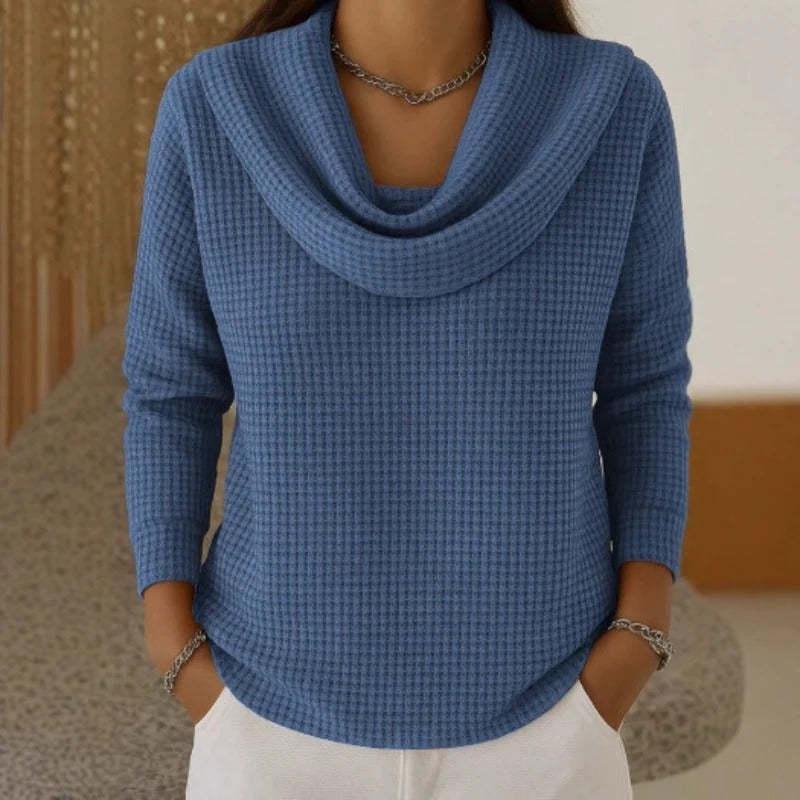 2026 Women's High Neck Long Sleeve Solid Sweater - Versatile Autumn/Winter Base Layer