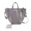 Great BALENCIAGA Tote Bag Everyday North South Small gray leather Women 672791 Used