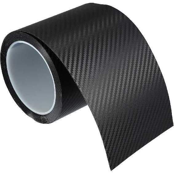 Car Door Edge Guards Door Sill Protector 3D Carbon Fiber Car Wrap Film Vinyl Automotive Wrap Film Car Door Sill Protection Film Anti-Collision Fits