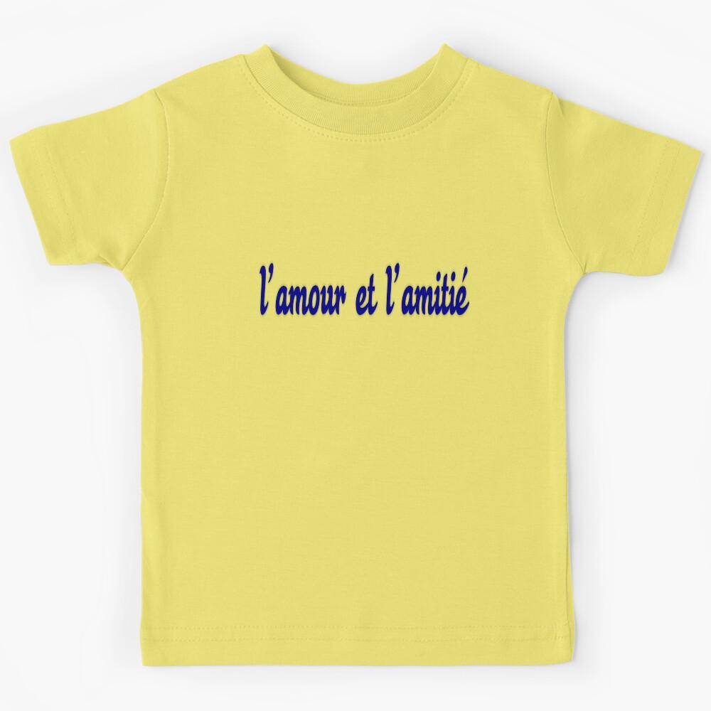 Love and friendship french language art color Kids T-Shirt 140