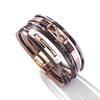JMXD Women Bracelet Fashion Multi Layer PU Leather Magnetic Bangle Simple Classic Infinity Symbol Cuff Stylish Boho Jewelry Gift
