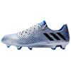 Messi 16.1 Confortável Macio FG (Borracha Pino Longo) Sapatos de Futebol Antiderrapantes Duráveis Tênis Masculino Prata Azul S79624