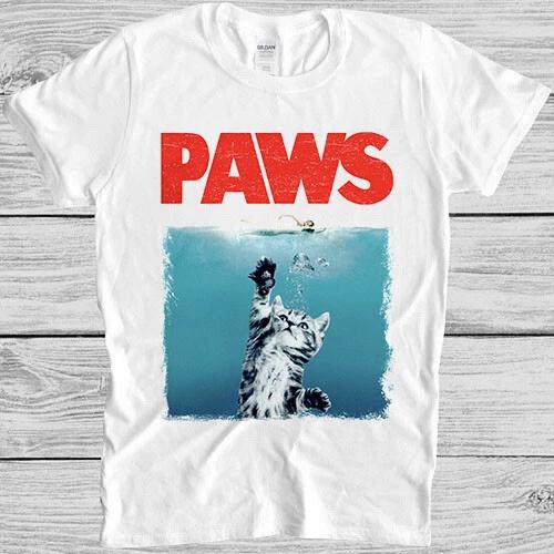 

Paws Jaws Cat Fun Pet Lover Best Funshirt Funny Kitten Gift Tee T Shirt M930 4XL