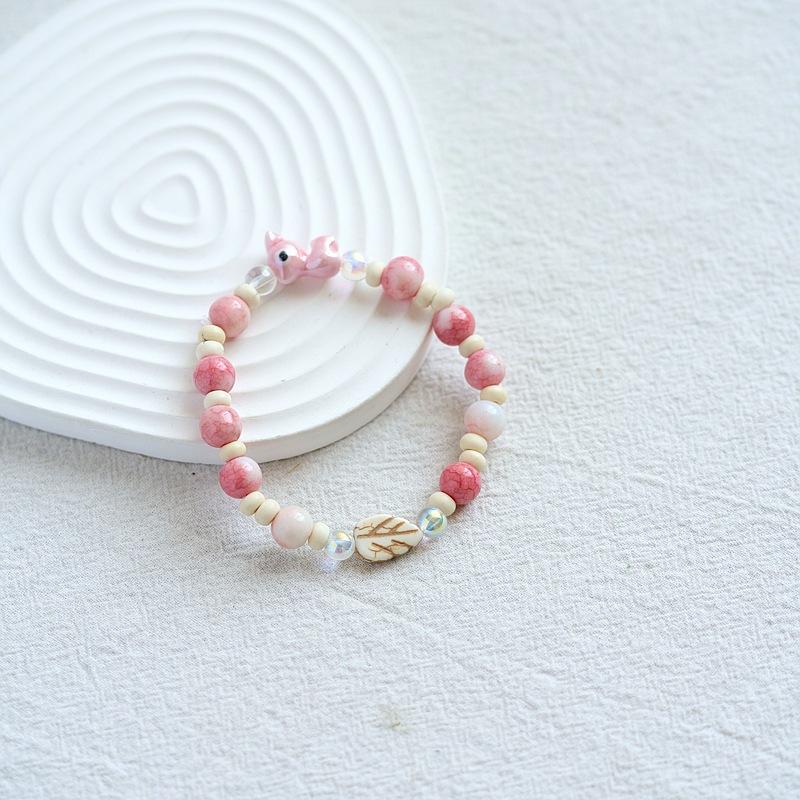 Цзиндэчжэнь керамический браслет оптом универсальный кролик украшения литературный новый китайский розовый олень девушка