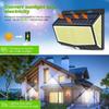 4pcs 468 LED Solar Light Outdoor Solar Lamp with Motion Sensor Waterproof Solar LED Light 3 Modes Sunlight Powered for Garden Decor