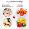 5pcs Fruit Vegetable Storage Mesh Bags Reusable Net Bags Kitchen Food Organizer Washable Toys Grocery Storage Packaging Bag