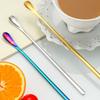 4Pcs 304 Stainless Steel 7.68inch Stirring Spoon Juice Ice Cream Scoop Coffee Tea Spoon Bar Tableware Kitchen Tool Seasoning Mixing Dessert