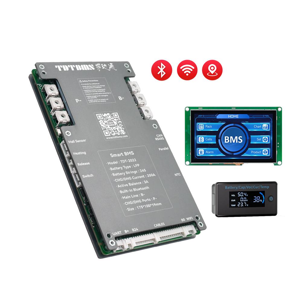 TDT-2022 Smart Active Balance BMS PCBA Manufacturer Li-ion LifePO4 4S-24S 16S 100A 150A RS485/CANbus ODM Electric Scooters