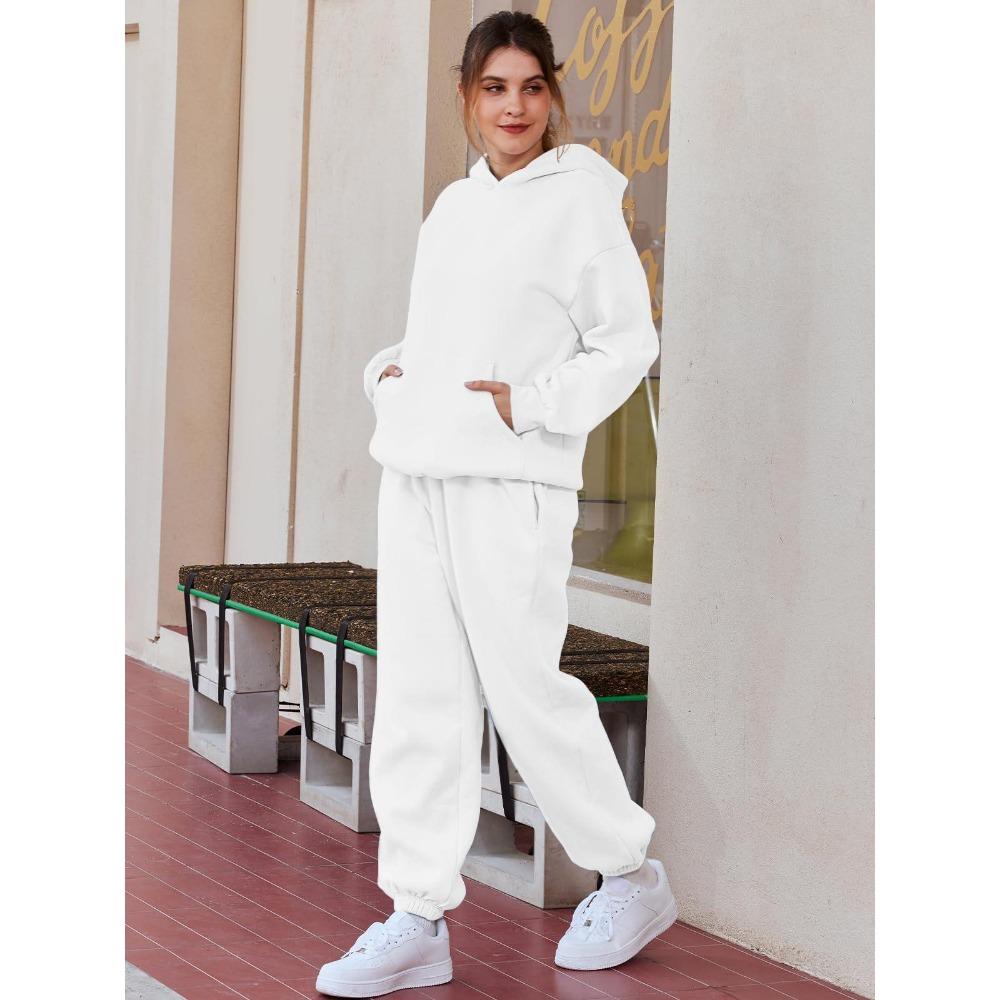 Dámske 2-dielne outfity Mikiny Súpravy mikiny Oversized mikiny Baggy jesenné módne tepláky s vreckami