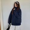 Giacca Piumino Invernale Coreana da Donna Corta Oversize Larga Cappotto da Baseball Caldo Cotone