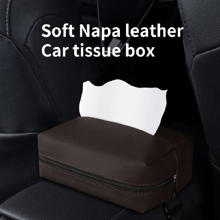 Large Car Tissue Holder Leather Tissue Holder in Car Backseat Rectangular, Napkin Holder for Car
