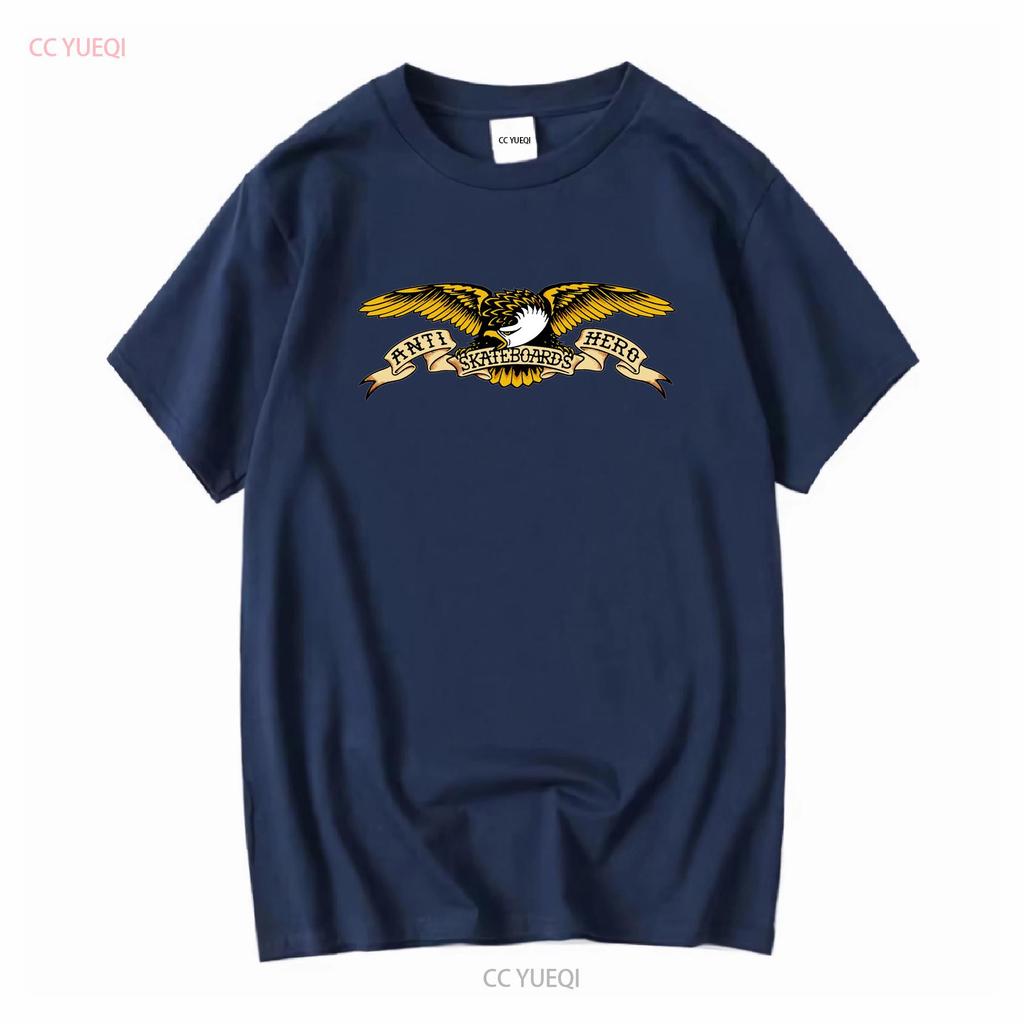 Anti Hero EAGLE LOGO Skateboard T Shirt GOLD Vintage Washed Comfortable Versatile Soft Stylish Streetwear Slightly Fashion