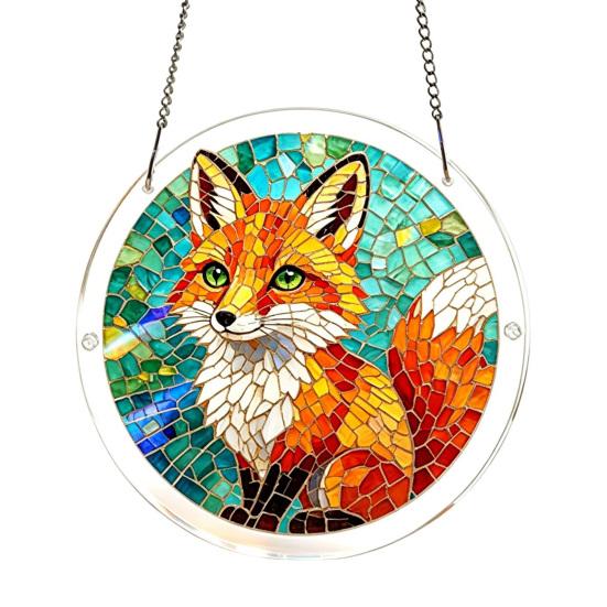 

Acrylic Puzzle Suncatcher, Stained Glass Window Hanging Ornaments, DIY Jigsaw Puzzle Sun Catcher Kit for Home, Garden Decor, Gift for Women, Mom, C