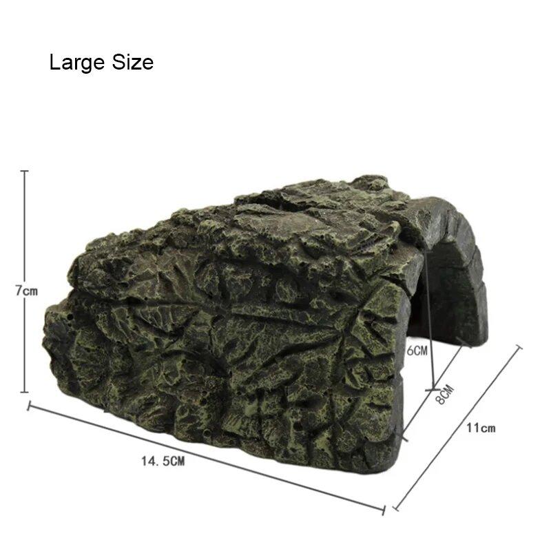 Harz Aquarium Dekoration Harz Aquarien Ornament Dekoration Künstliches Reptilien Terrarium Schildkröten Unterschlupf Höhle Zubehör