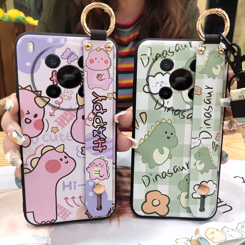 Cartoon Ring Phone Case For ZTE Blade V70 Max/Nubia V70 Max Shockproof Wristband Phone Holder Wrist Strap Silicone Cute