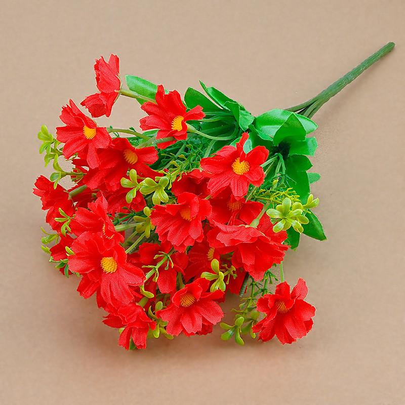 Silk Daisy Flower 28 Head Artificial Chrysanthemum For Garden Landscaping And Interior Decor