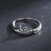 MODIAN Romantischer Buchstabe LIEBE Schlichter Ring Mode 925 Sterlingsilber Klarer Zirkonia Fingerringe Für Frauen Feiner Schmuck Bijoux