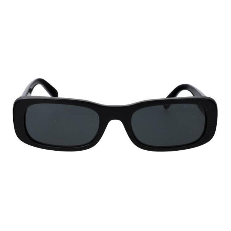 MIU MIU Logo Rectangle Sunglasses Women Sunglasses Black 0MU08ZS1AB5S0