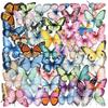 50PCS Kawaii Colorful Butterfly PET Sticker Aesthetic Decoration Scrapbooking Stationery DIY Hand Accounting Supplies
