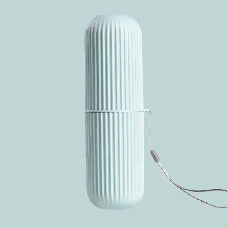 Portable Travel Toothbrush & Mouthwash Cup Set with Toothpaste Tube and Storage Box