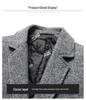 Men's Double-Sided Wool Coat: Thickened, Long-Style, Plus-Size, Autumn and Winter Outerwear