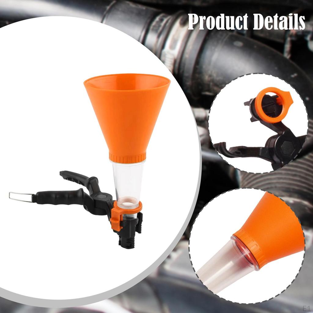 Car Oil Funnel Self Tightening Hands Free Professional Adjustable for Workshop Use Versatile Quick