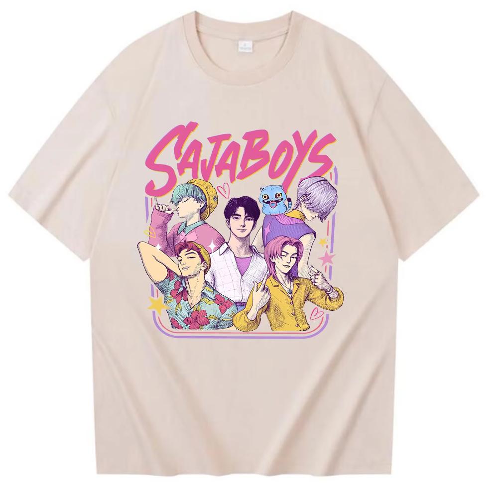 Kpop Demon Hunters Saja Boys T-Shirt - Harajuku Style O-Neck Men Women Tee Official Fan Gift & Collectible Merchandise