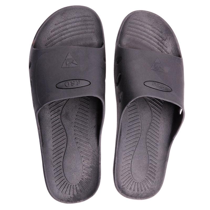 ESD Anti-Static Six-Hole SPU Dustproof Work Slippers for Workshop Protection