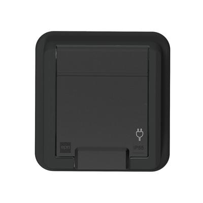 Flush-mounted Socket P/T, Single with Grounding IP55, Anthracite AQUANT 2K