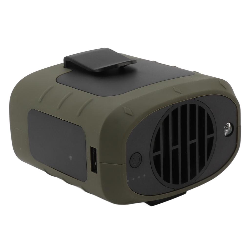 Portable Waist Clip Fan 3 Speeds Adjustable Low Noise Power Bank Hanging Neck Fan with LED Light