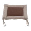 Linen Seat Cushion Coffee Color AntiDeformation MultiLayer Cotton Linen Chair Cushion with Fixable Straps