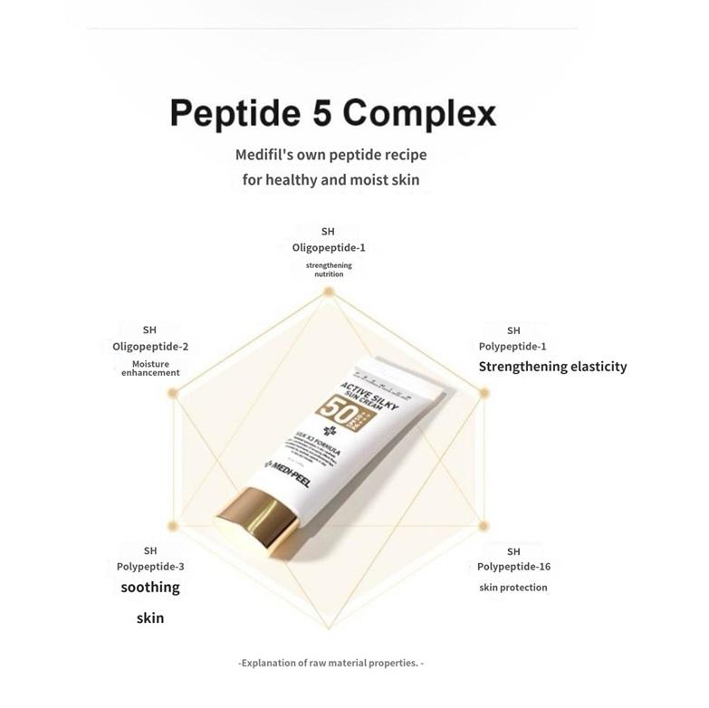 MEDI-PEEL Aktiv Silkeslen Solkräm SPF50+ PA++++ 50ml