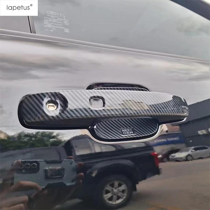 Door Handle Bowl / Rearview Mirror Shell Decoration Cover Trim For Ford Ranger  2024 2025 Carbon Fiber Exterior Accessories