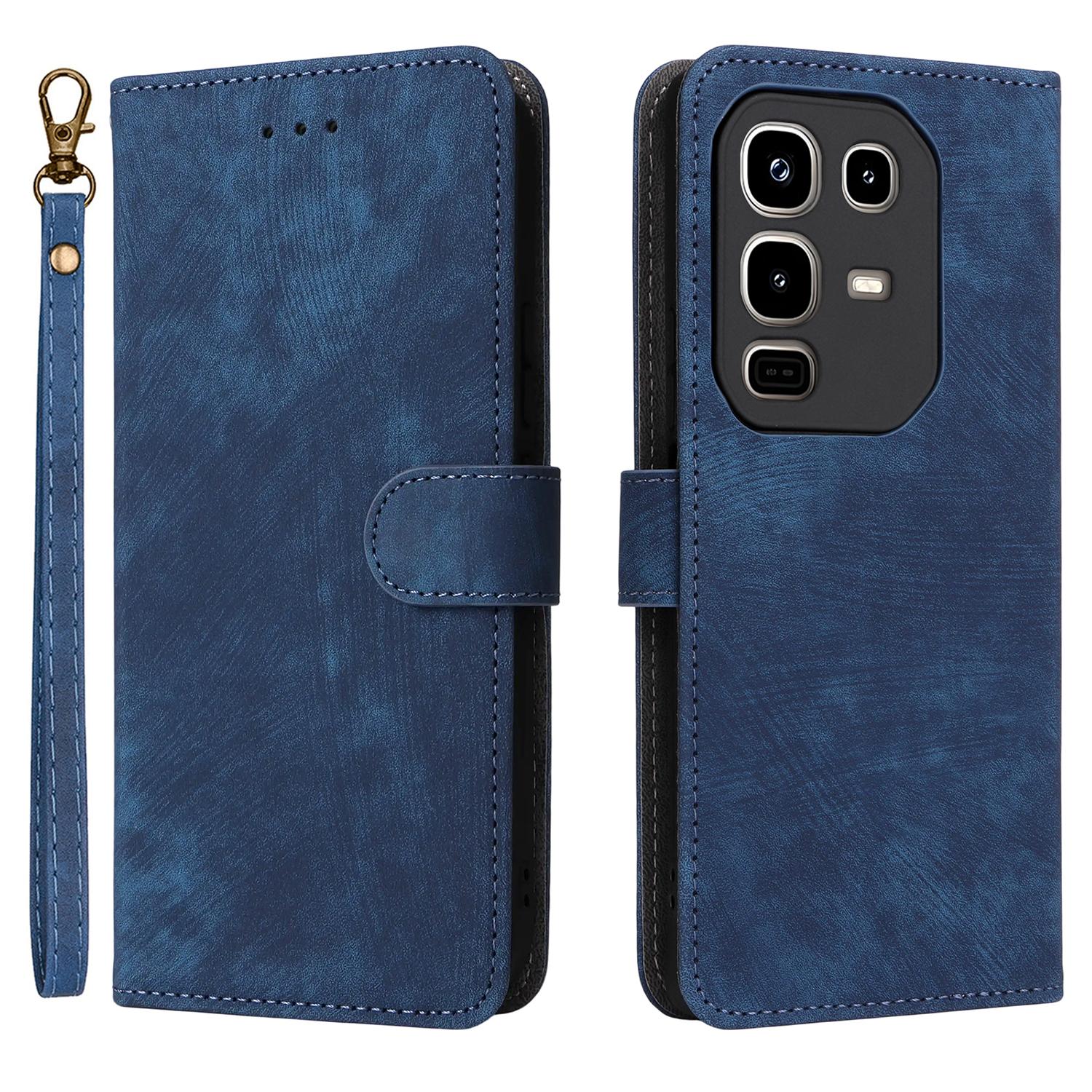 

Для Infinix Note 50 4G X6858/Note 50 Pro 4G X6855 Чохол Гаманець RFID Блокування Обкладинка зі штучної шкіри Підставка з ремінцем Blue