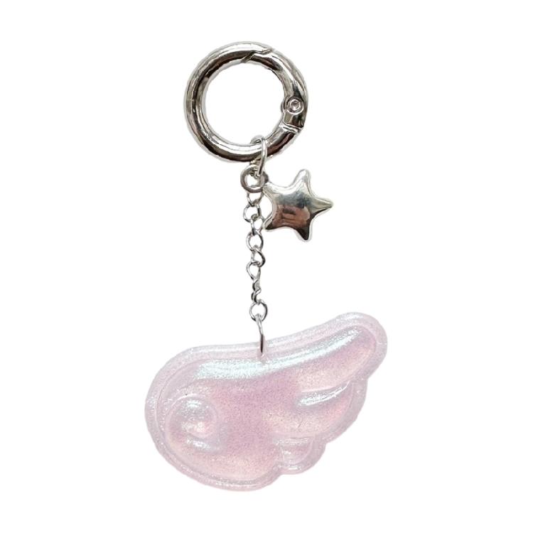 Delicate Acrylic Angel Wing Star Key Ring For Women Keys Organization Inspirational Pocket Charm Sentimental Present