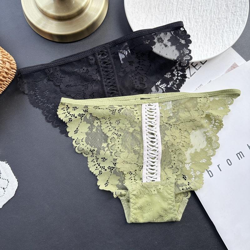 Ladies Spring and Summer Sexy Lace Trousers High Split Split Underwear